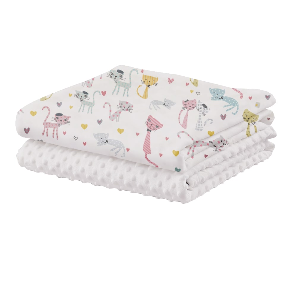 HABABY Double-Sided Magic Bean Blanket, Cat Design, 130x100cm, , large