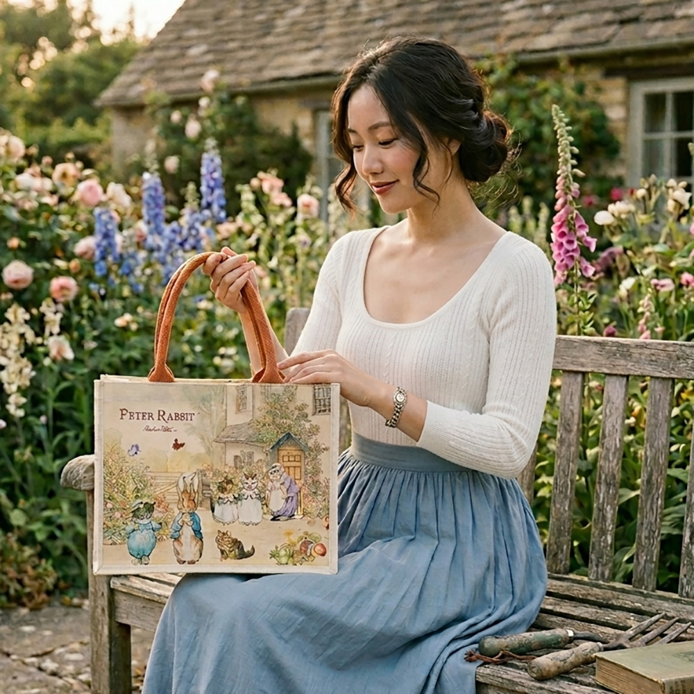 【世豐】PETER RABBIT 比得兔帆布大手提袋 手提袋 購物袋 環保購物袋 手提包 外出包 帆布袋 環保袋, , large