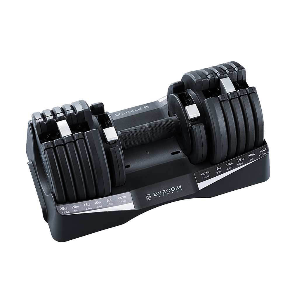 【BYZOOM FITNESS】Pure Series 12.5kg(27.5LB) 10段重量 可調式啞鈴, , large