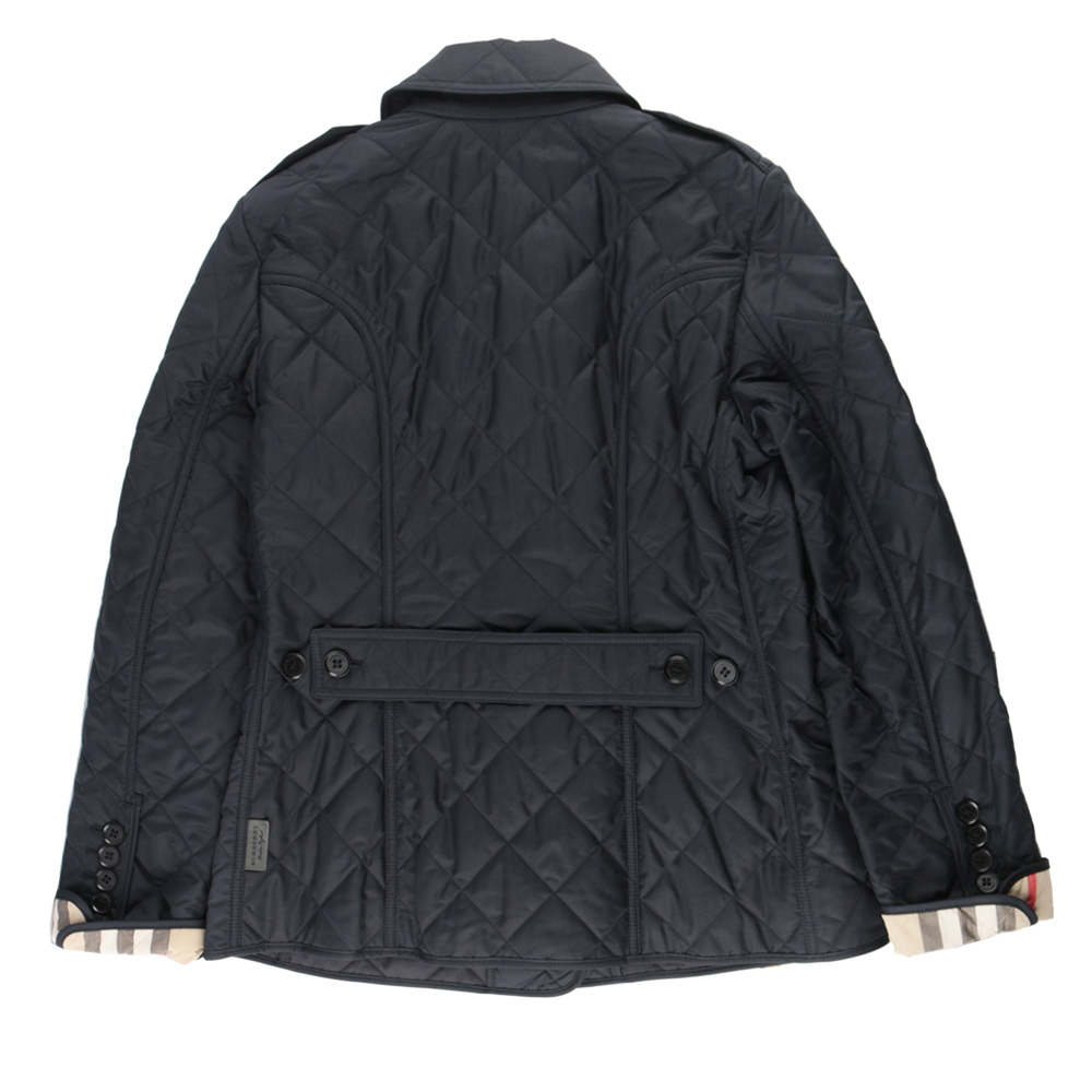 BURBERRY L號菱格紋棉質輕型外套/海軍藍, , large