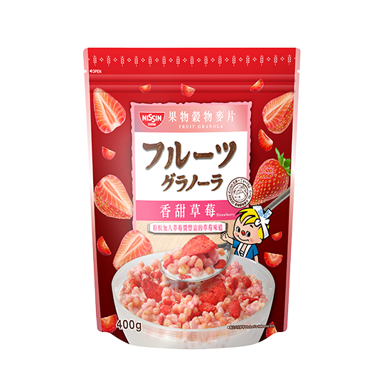 日清香甜草莓水果穀物脆, , large