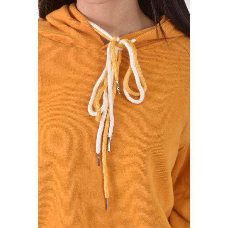 (S) 城亞服飾連帽黃色長袖上衣二手衣, , large