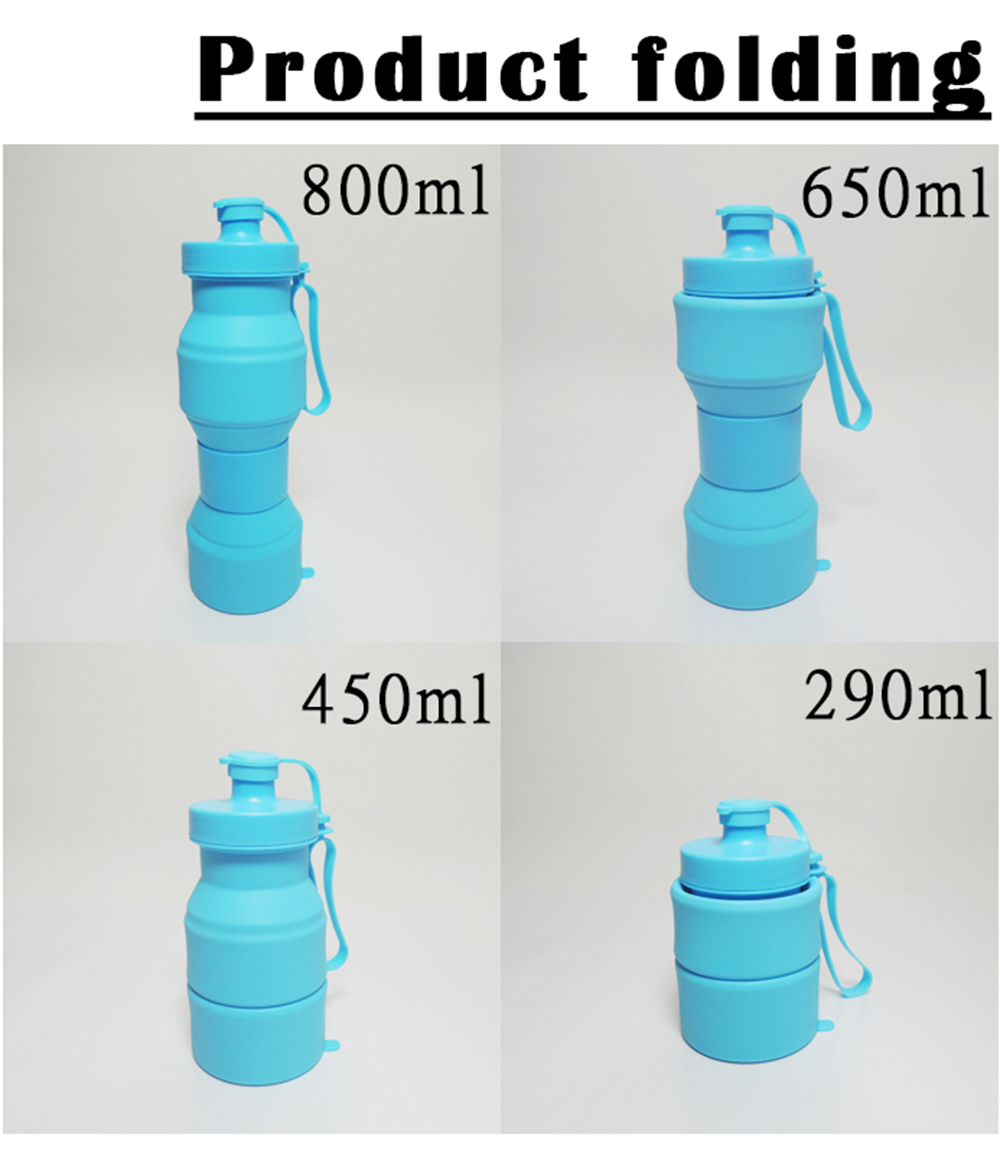GS MALL 矽膠運動伸縮水壺 創意水壺 伸縮水壺 折疊水壺 矽膠水壺 運動水壺 登山水壺 水壺 水瓶, , large