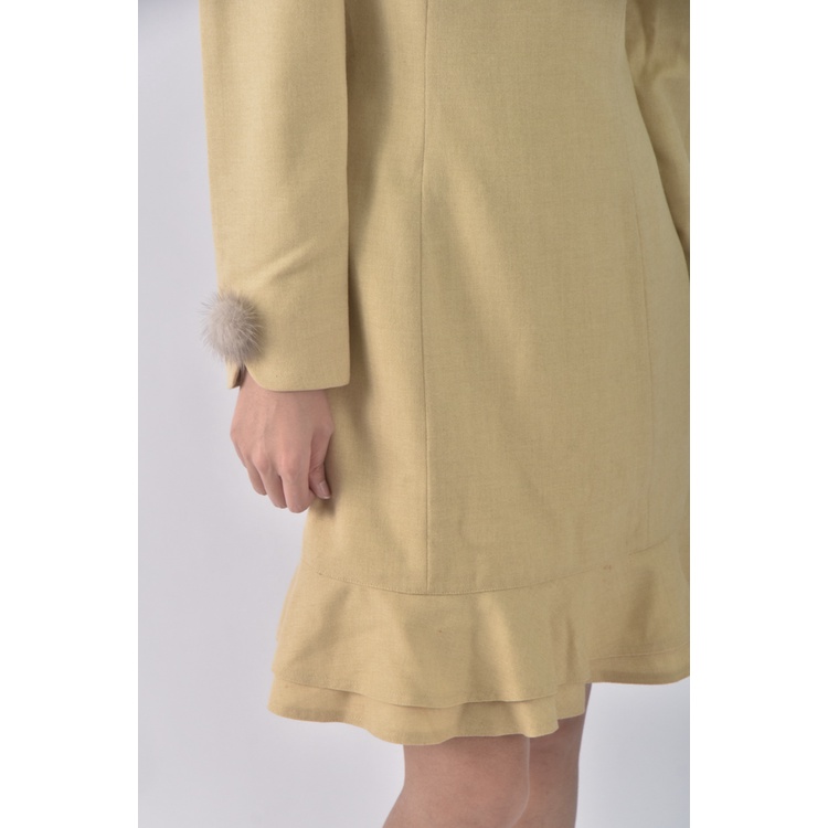 (XS（含）以下) ms gracy墊肩魚尾黃色上衣二手衣, , large