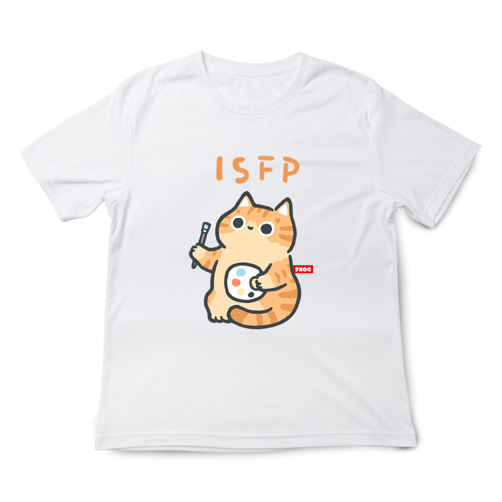 JZ TEE MBTI貓咪 ISFP-探險家 印花短袖, , large