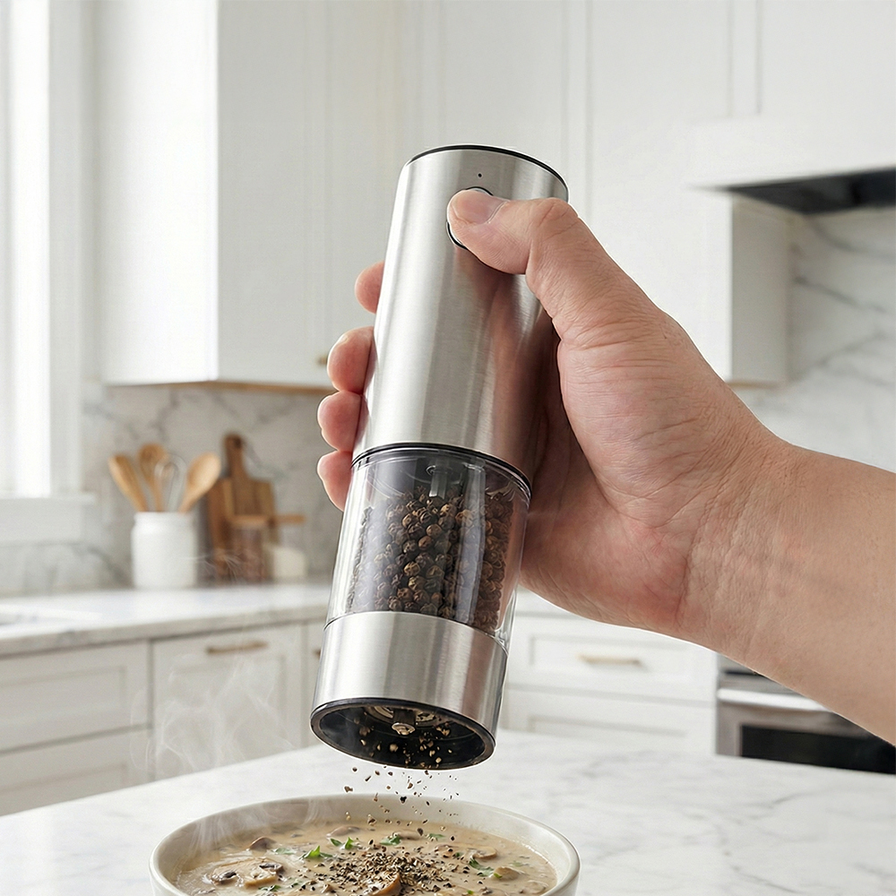 電動研磨器【30g/90g】充電式 電動胡椒研磨罐 自動 不鏽鋼 香料研磨器 電動胡椒研磨器 研磨器 研磨罐 電動研磨罐, , large