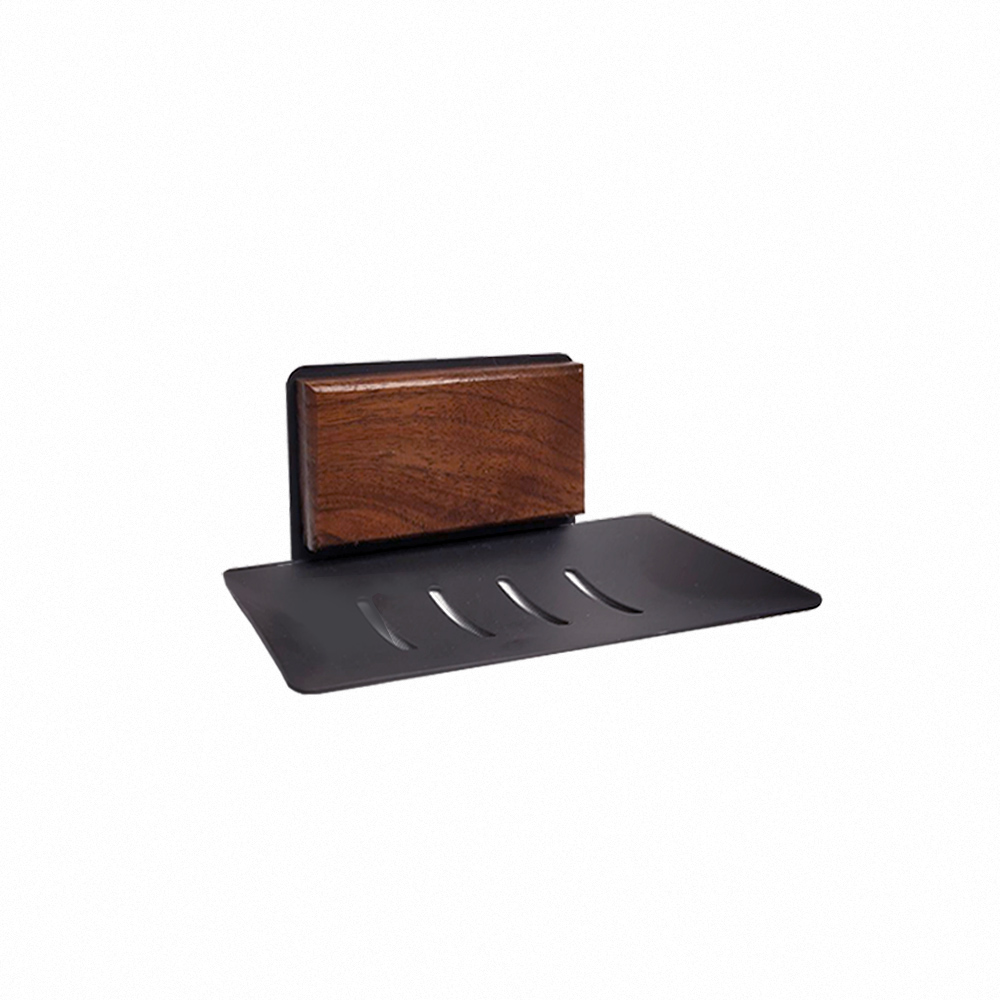 【上手家居】輕質木紋瀝水肥皂架-胡桃木(肥皂瀝水架/皂盤/香皂架/肥皂盒), , large