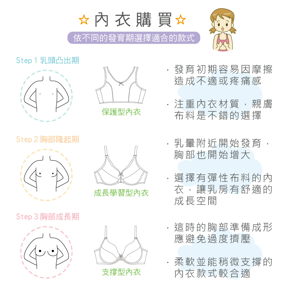 【可蘭霓Clany】 MIT涼感小貓咪無痕無鋼圈ABC學生內衣 少女內衣 成長型內衣 8039-61 灰色, , large