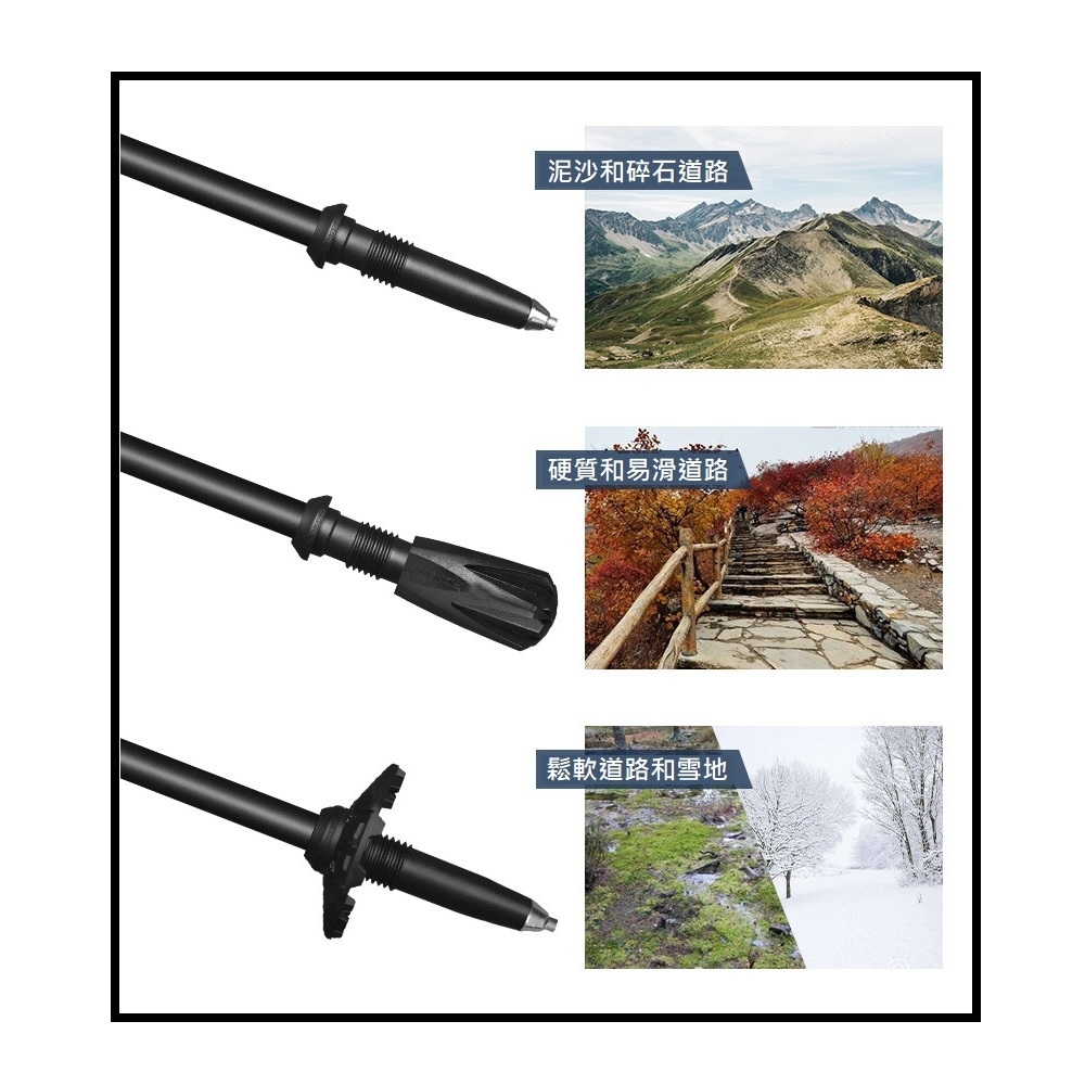 【Pioneer開拓者】一入 碳纖維越野二系登山杖 -帥氣藍 - 100cm, , large