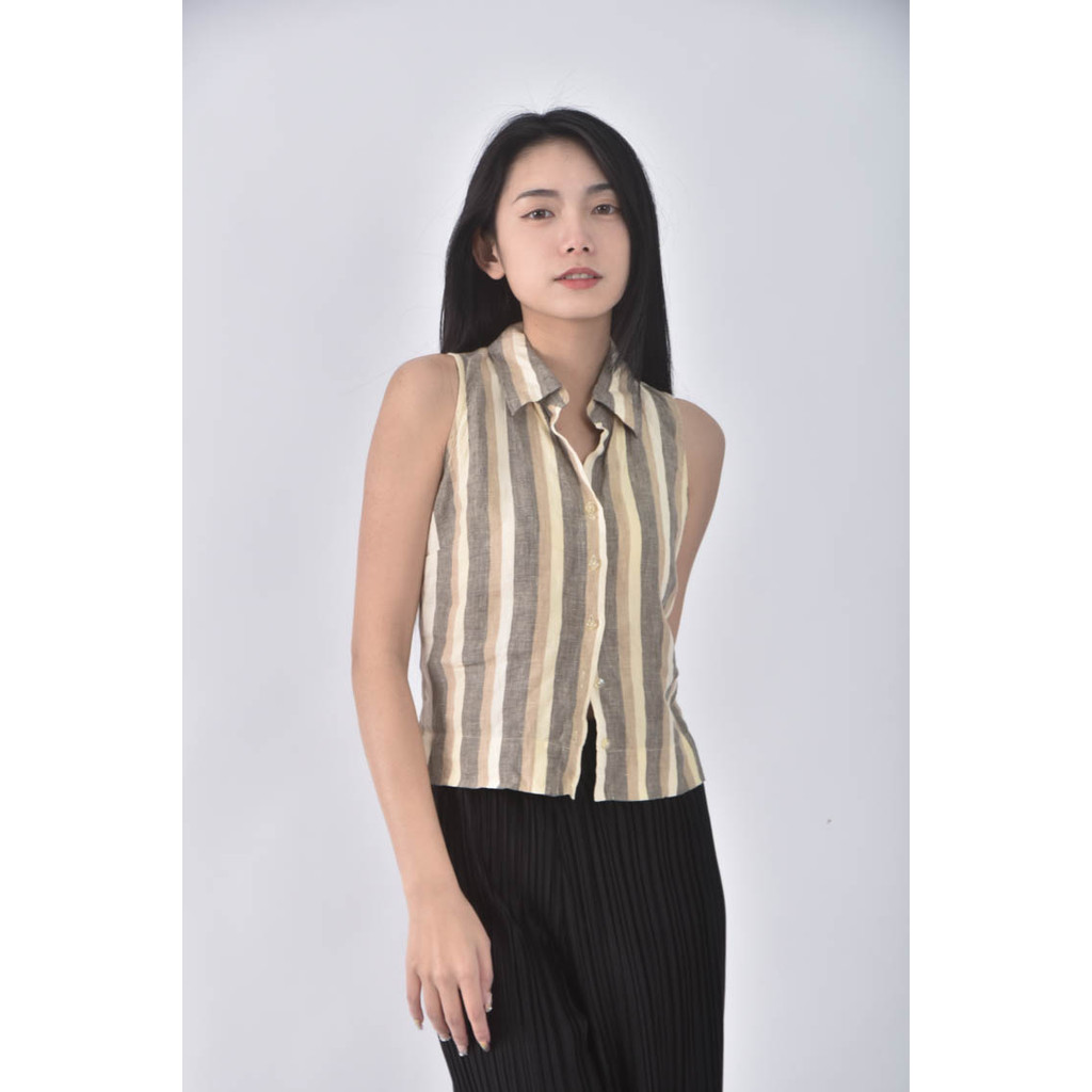 (S) mexx條紋杏色外套二手衣, , large
