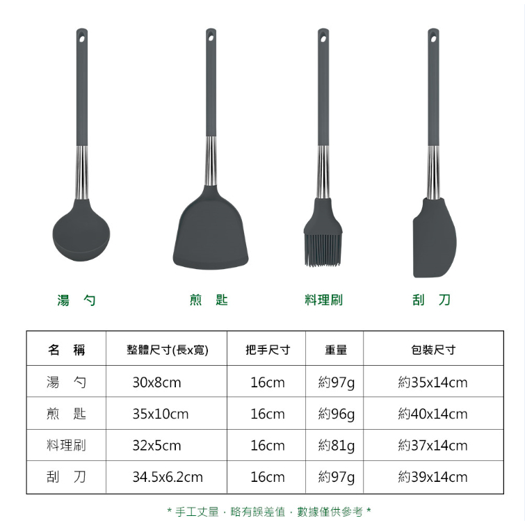 PERFECT 理想牌 品味耐熱矽膠廚具 灰色刮刀-Leidea樂德兒, , large