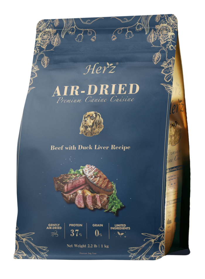 Herz 赫緻 無穀低溫風乾 美饌嫩牛佐頂級鴨肝 犬糧 狗飼料 1KG