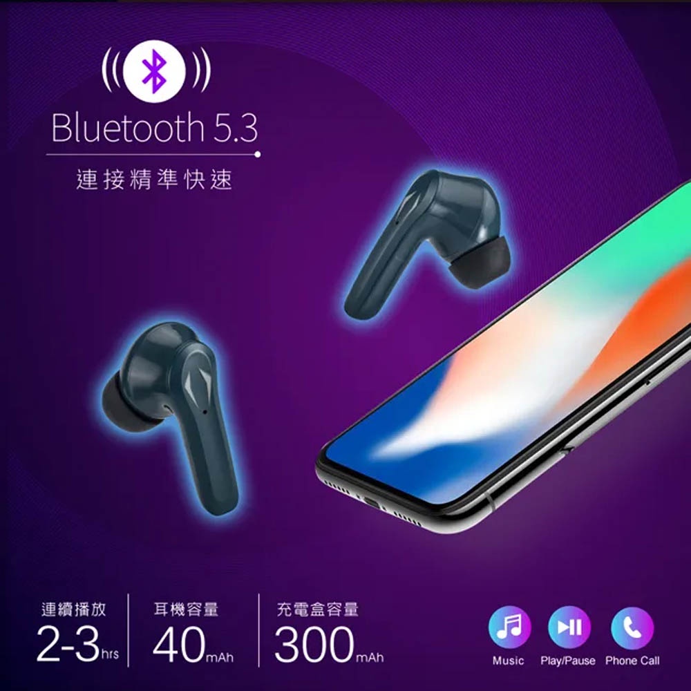 E-BOOKS SS39 Gaming RGB Magic Shadow Bluetooth 5.3 Headset Battery Display Auto Connect IPX4 Waterproof Breathing Light Cool Design, , large