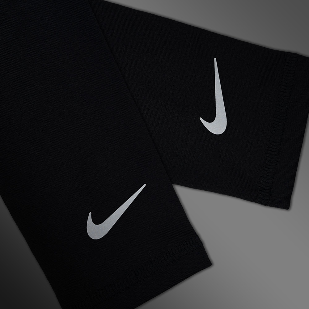 NIKE 輕量跑步臂套2.0 護臂套 袖套 路跑 戶外運動 素色 簡約 防曬 反光 吸濕 排汗 快乾 透氣 黑 白 亮綠, , large
