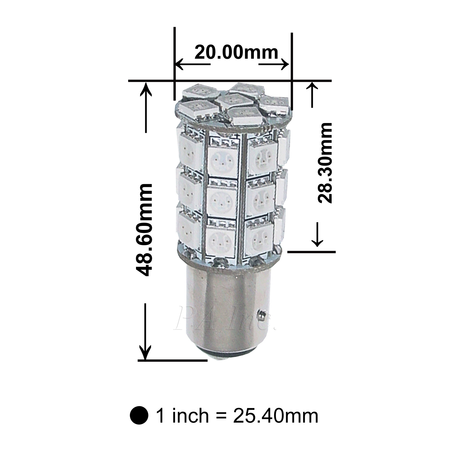 [PA LED]  30SMD LED Turn Signal Light Backup Exterior Light Bulb White T20 / 7443 / 7440, , large