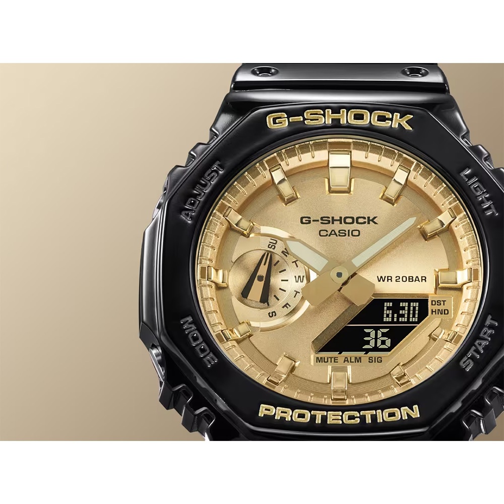 CASIO 卡西歐 G-SHOCK 2100八角金屬光手錶 GA-2100GB-1A, , large