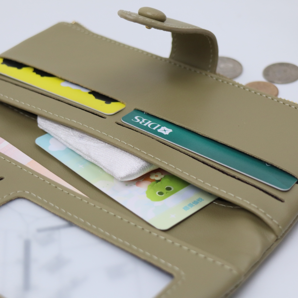 Soir&eacute;e  典雅對折長夾-黑色 多卡位收納 人氣女用皮夾 女夾鈔票卡片零錢收納包, , large