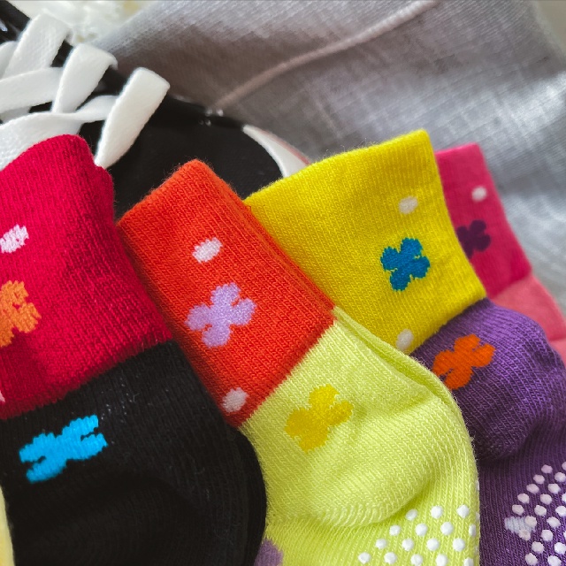 [Kaimei Cotton Industry] 10 pairs set, random and excellent, MIT made in Taiwan, pure cotton anti-slip children's socks (toddler version 1-3 years old) - Strawberry Baby Style, , large