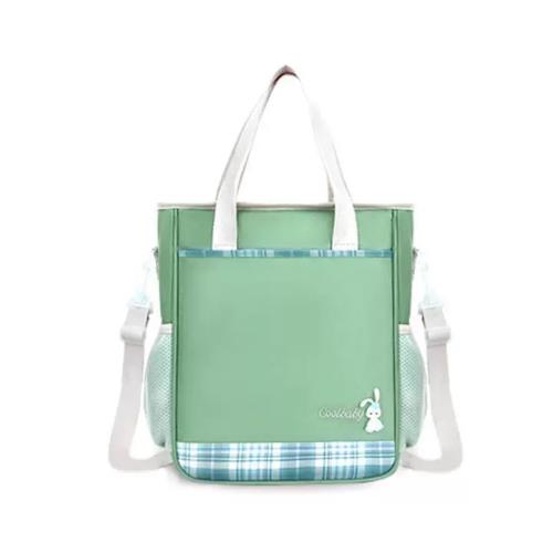 New elementary school backpack, crossbody/handbag, green, , large