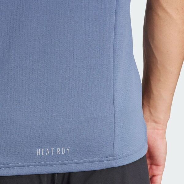 Adidas D4T HR TK 男 背心 運動 訓練 健身 重訓 透氣 涼感 大袖孔 藍 [IS3713], , large