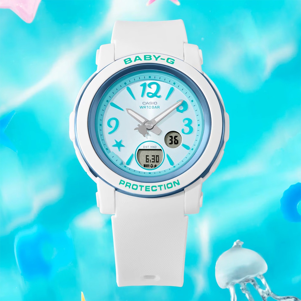 CASIO 卡西歐 BABY-G 愛海洋小海龜雙顯女錶 BGA-290US-2A, , large