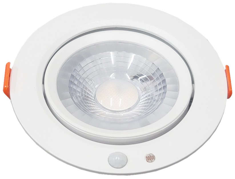 【感應王】LED-203-7A  7W紅外線搖擺感應嵌燈(黃光-全電壓) 可調距離,日夜及時間功能, , large