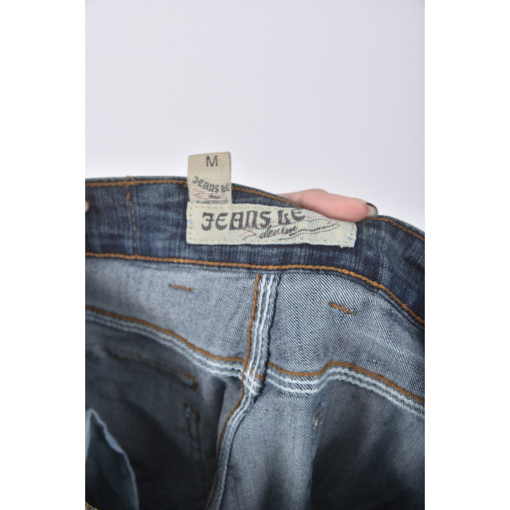 (L) jeans le丹寧牛仔五分藍色長褲二手衣, , large