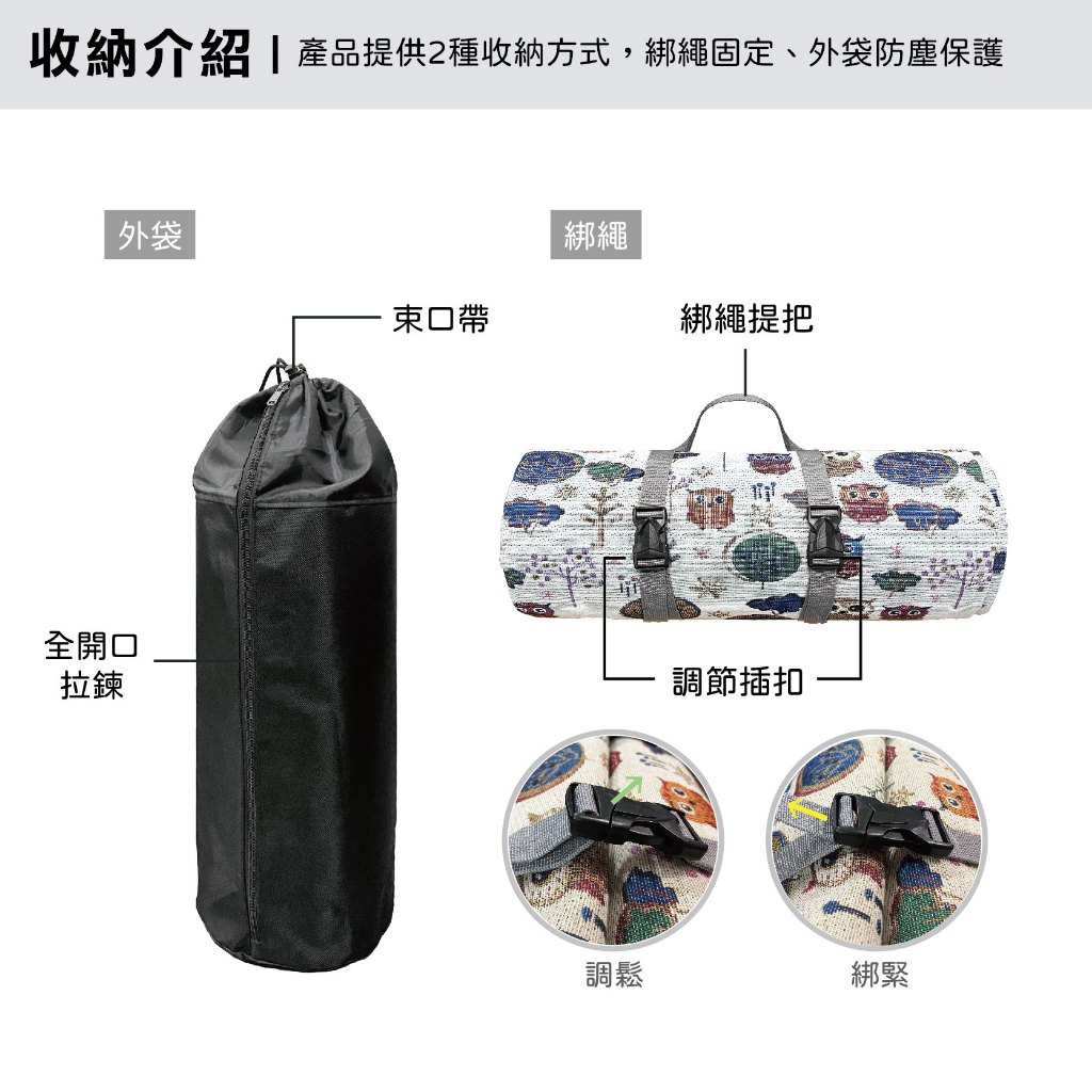 【Treewalker 萊茂】風格棉織野餐墊 300x300 (隨機出貨), , large