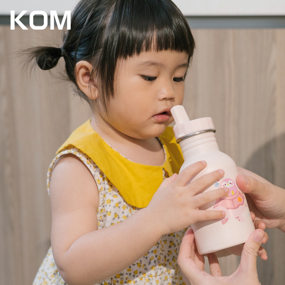 【KOM】海洋歷險趣 台灣製 316不鏽鋼兒童隨身瓶 兒童水壺350ml(附吸管 背帶), , large