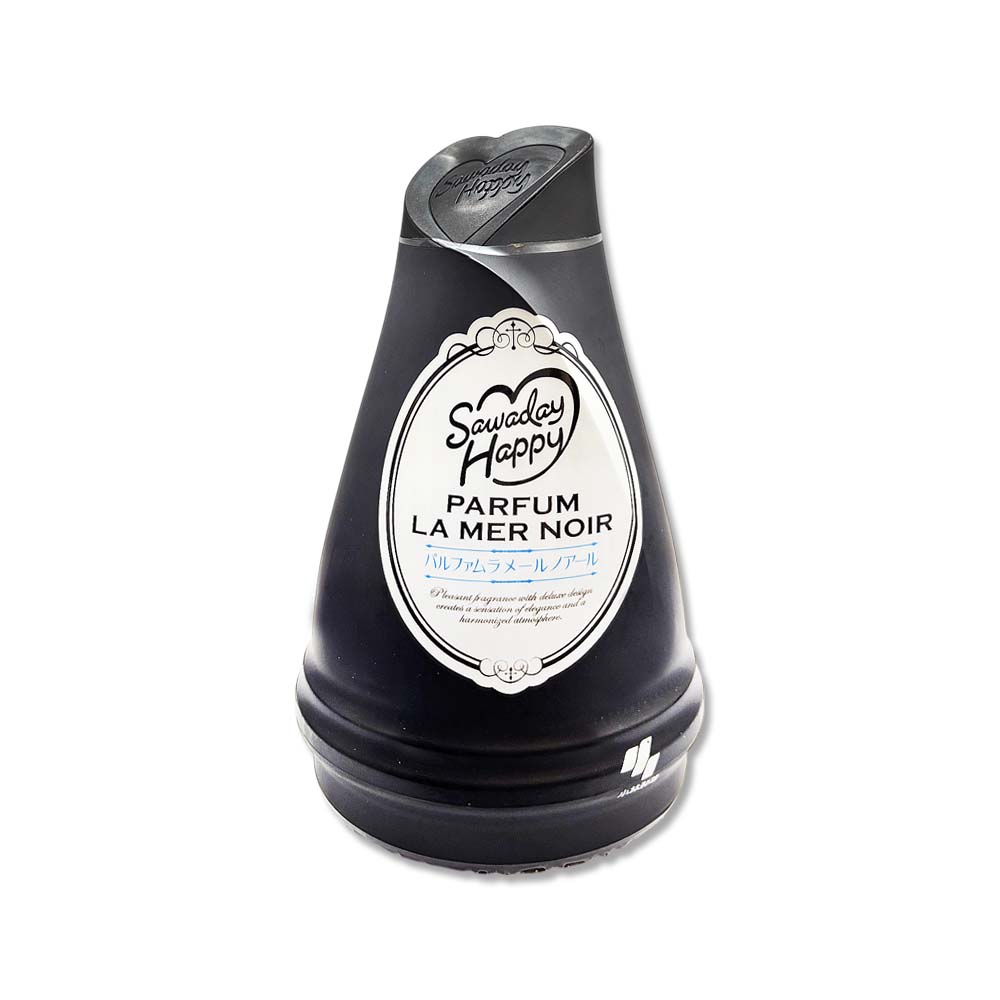 [日日好物]日本Kobayashi小林製藥-Sawaday Happy室內放置型固體消臭芳香劑120g/瓶-海洋花香(黑)(廁所空氣清新香氛膏,分解異味除臭凝膠罐,車內脫臭擴香淨味盒), , large