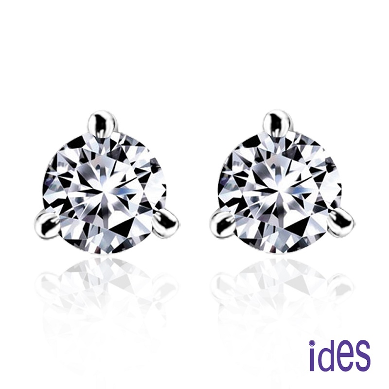 [ides愛蒂思]單顆系列經典款50分F/VS2八心八箭極優EX車工鑽石耳環3選1（單支）, , large