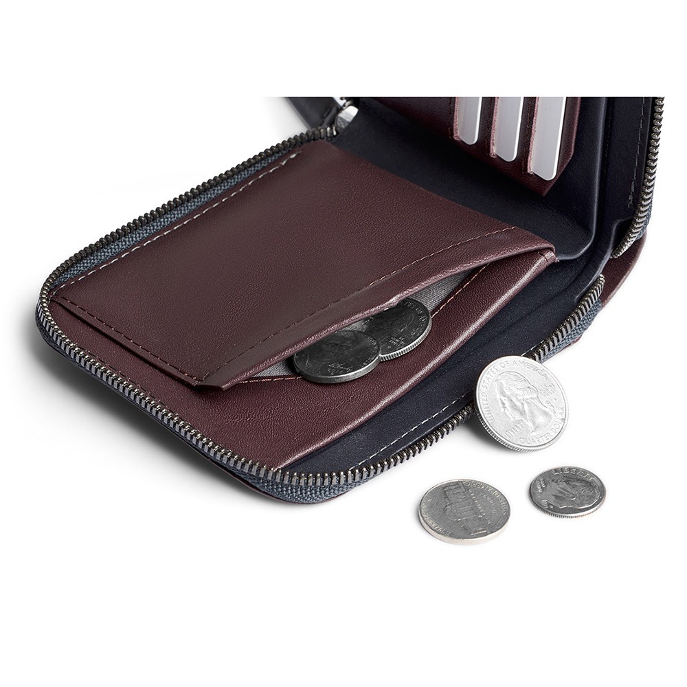 |快速出貨|Bellroy Zip 拉鍊皮夾 短夾 零錢包 卡片收納包 RFID防盜-深紫色, , large