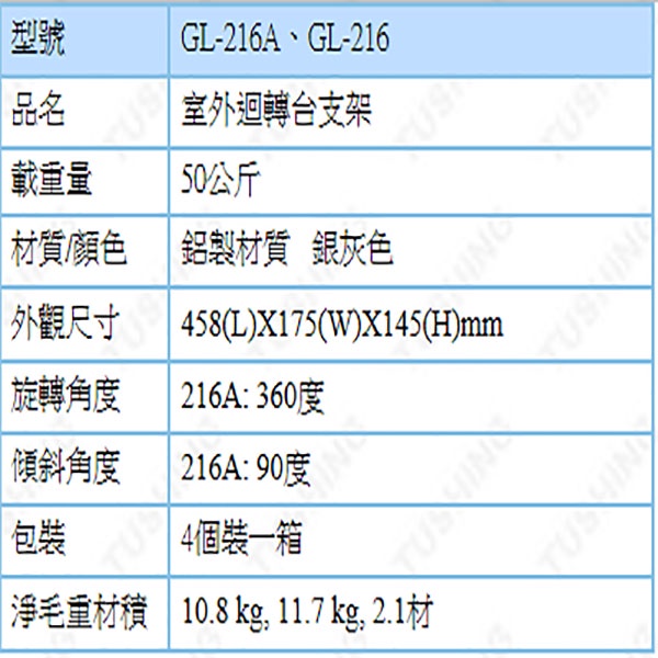 昌運監視器 GL-216 室外迴轉台支架, , large