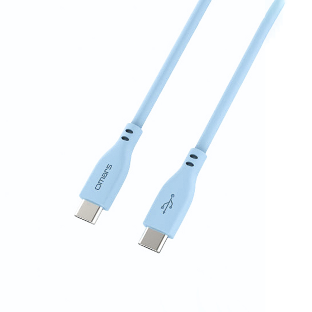 [杰鼎奧拉] omars｜USB-C to USB-C 炫彩快速傳輸充電線｜1m｜PD60W-晴天藍, , large