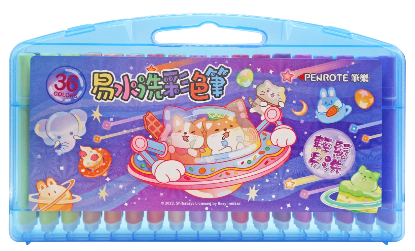 【PENROTE 筆樂】柴語錄36色易水洗彩色筆 藍, , large