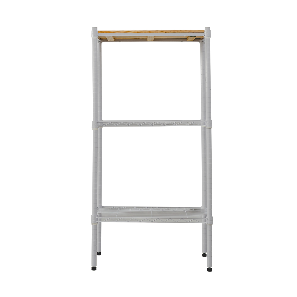 【Y HOUSE】60x30x120cm pine wood three-layer storage rack rack iron rack - painted white