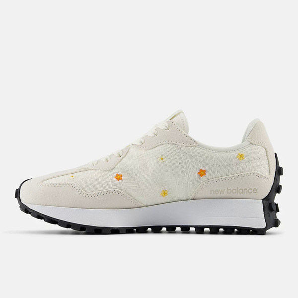 Kixpress-New Balance 327 女 運動休閒鞋 復古鞋 舒適 穿搭 小花 杏色 [WS327DCA], , large