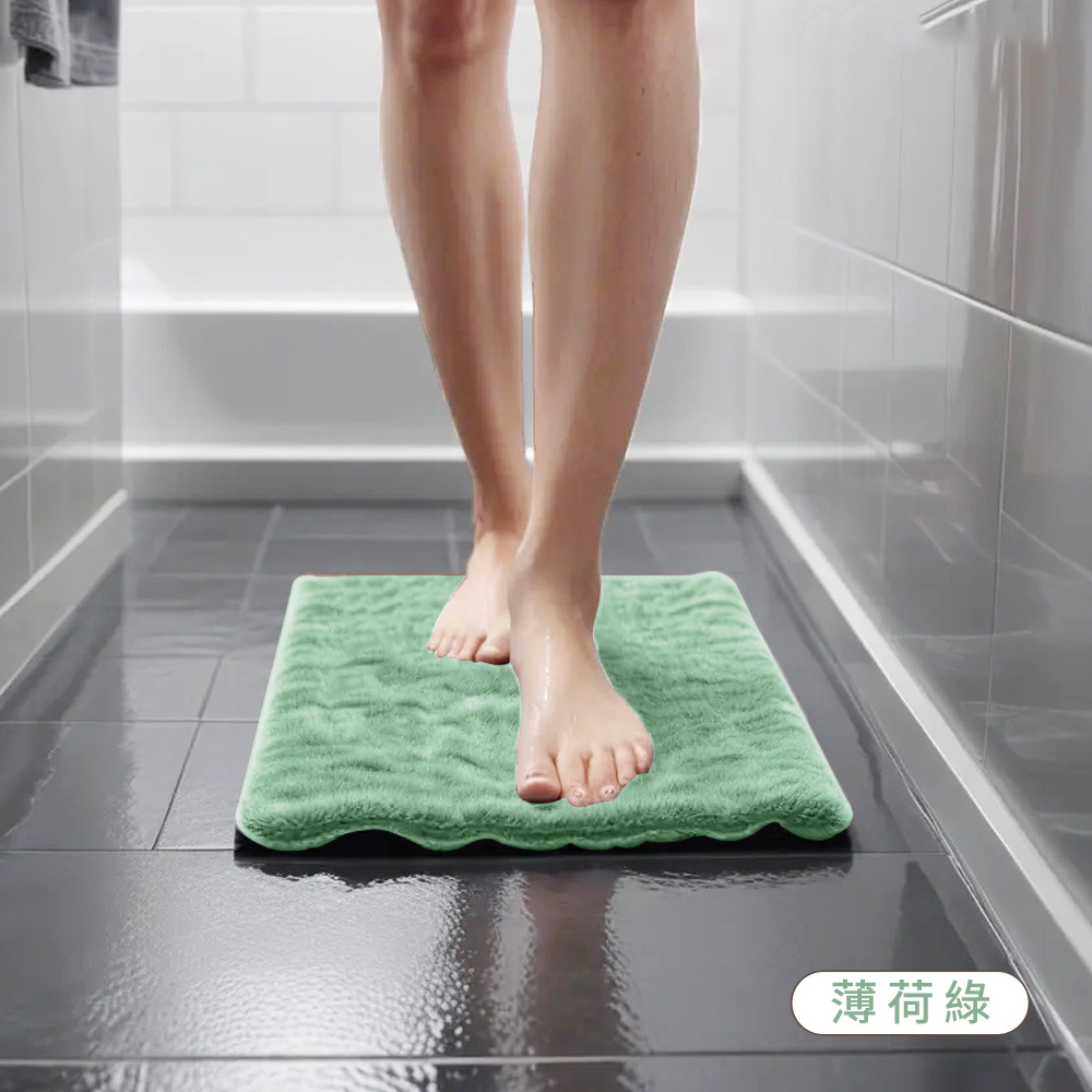 Soft and extremely thick cake velvet absorbent floor mat 1 set 40x60cm, , large
