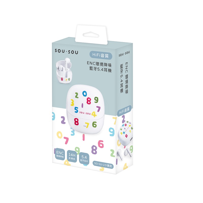 SOU．SOU ENC Bluetooth 5.4 Earbuds, , large