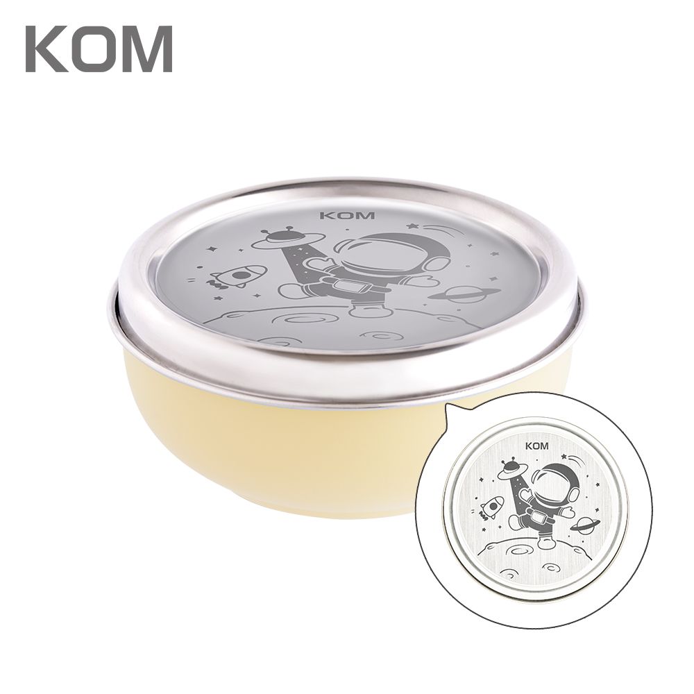 【KOM】夢想系列 磨砂316不鏽鋼兒童隔熱碗 (幼兒園指定/圓匙升級), , large