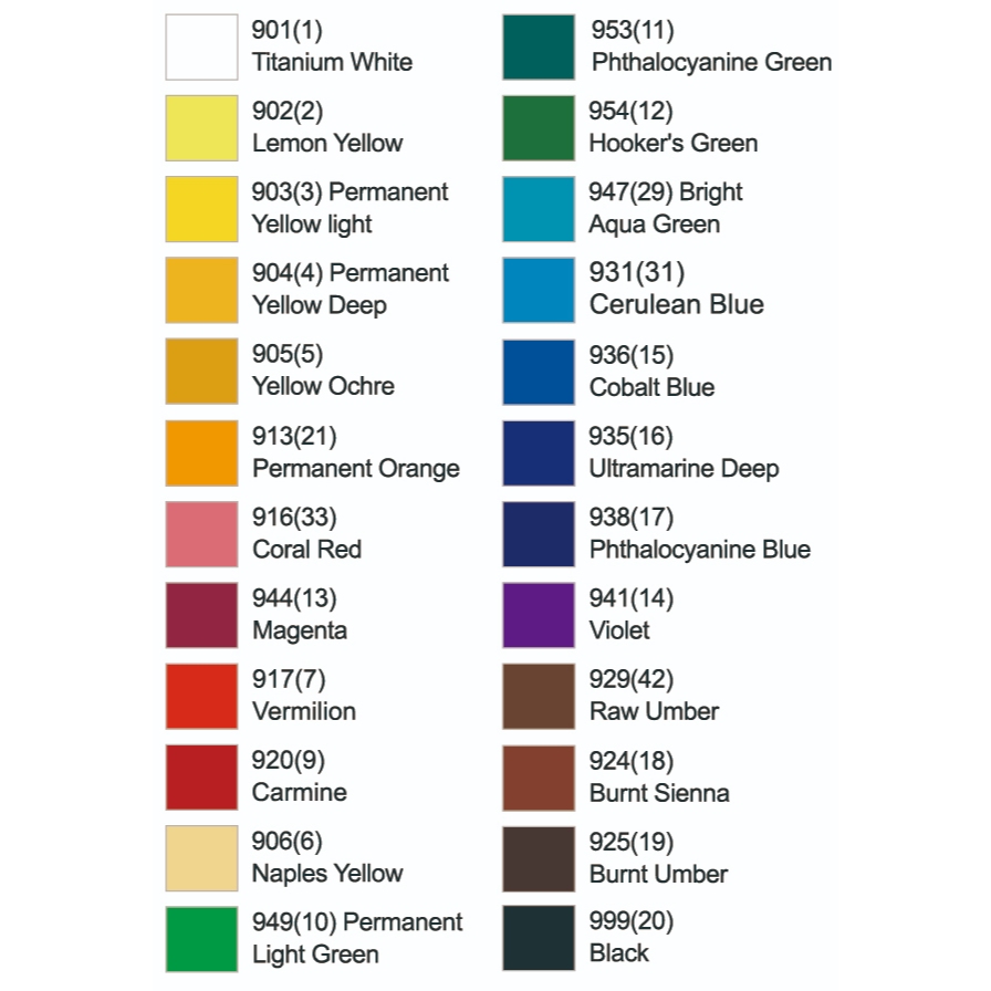 普思AP 【ALPHA】銀級壓克力顏料20ML/50ML24色20ML, , large