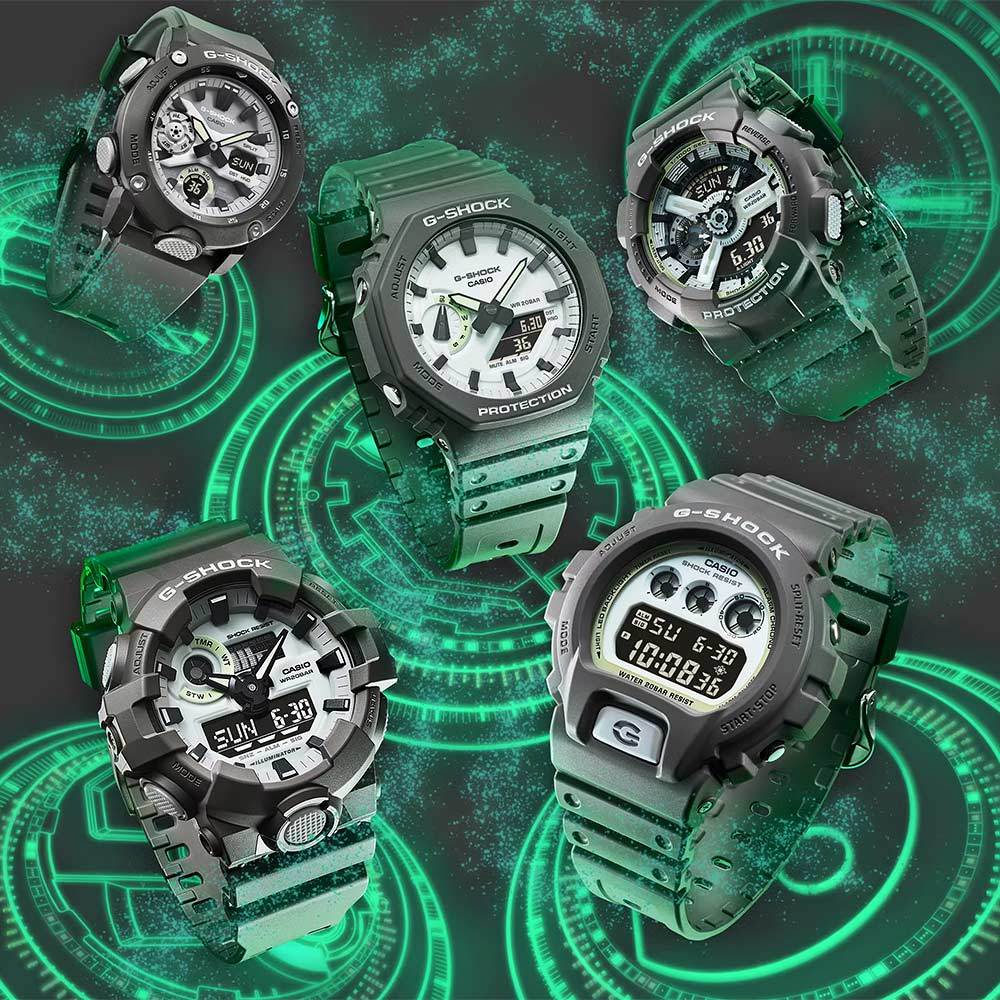 CASIO 卡西歐 G-SHOCK 綠光系列運動手錶 GA-2000HD-8A, , large