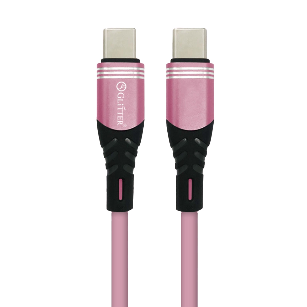 GliTTER GT-2529 USB-C to USB-C 耐折快充傳輸線 0.3M PD/QC快充 高速充電傳輸, , large