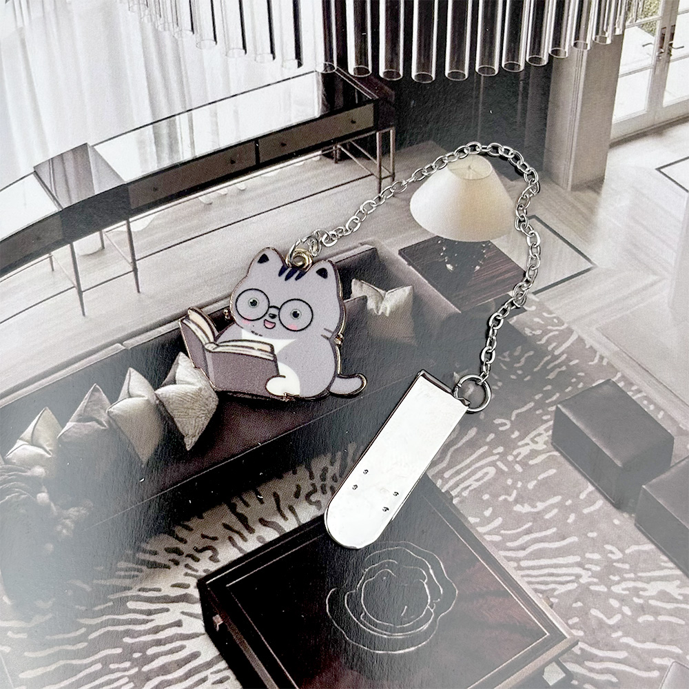 Cat Pendant Chain Bookmark, , large