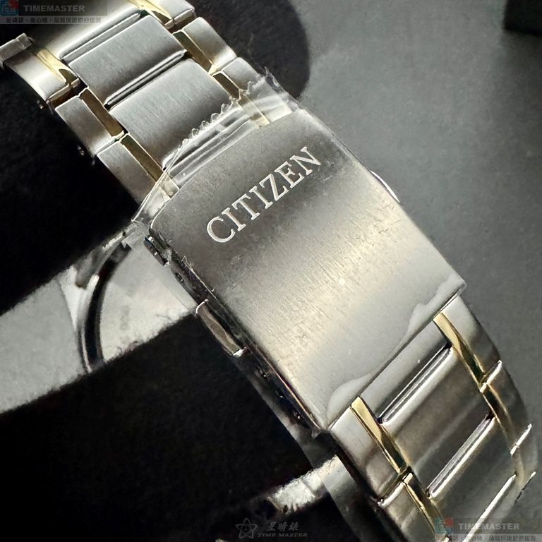 [星晴錶業]CITIZEN手錶,42mm,CI00024寶藍色錶面銀錶殼金銀相間精鋼錶帶款, , large