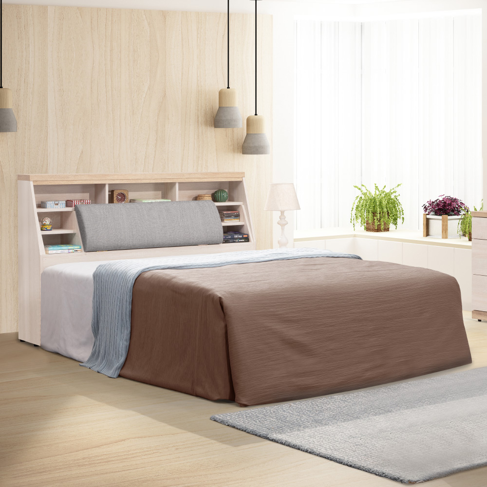 【Homelike】喜家居雙人5尺收納掀床組(梧桐拼色)(2233), , large