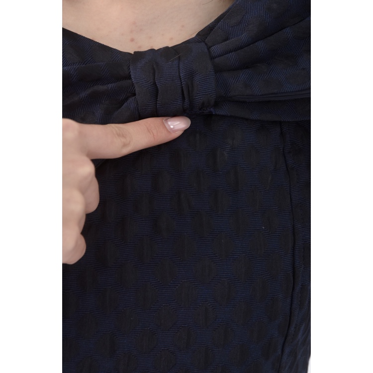 (S) jis質感棉質無袖藍色洋裝二手衣, , large