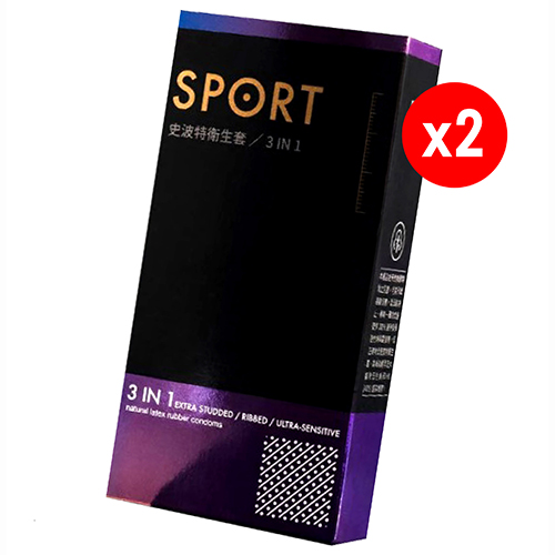 【史波特SPORT】三合一保險套 12入X2盒 衛生套
