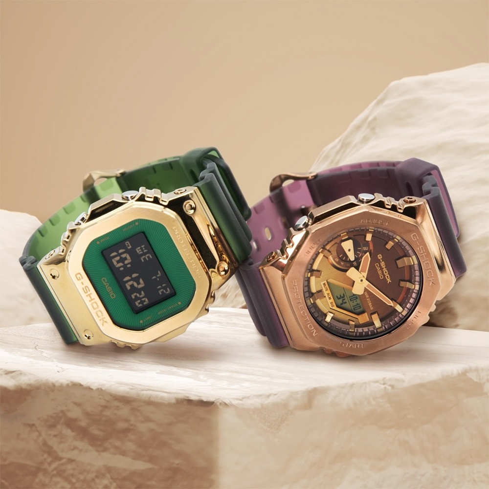 CASIO 卡西歐 G-SHOCK 沙漠綠洲 半透明電子錶 GM-5600CL-3, , large
