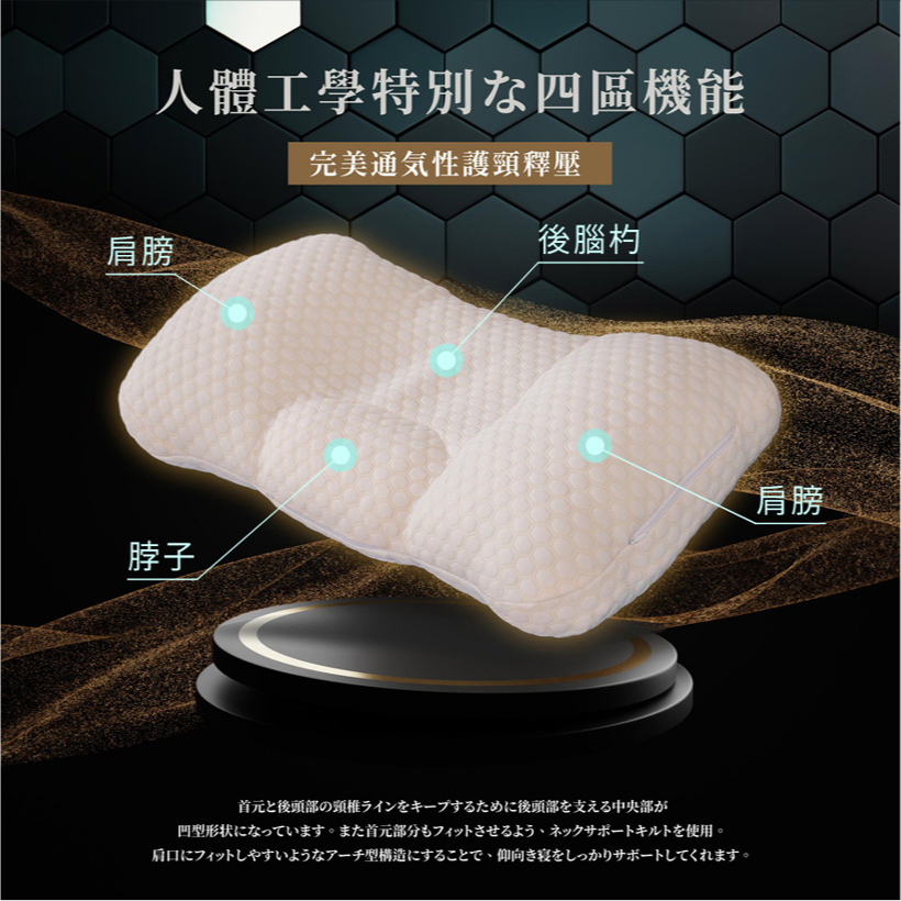 【日本旭川】生命磁分區能量神之枕 水洗枕 枕頭 機能枕 神之枕 中空管枕 電視熱銷, , large